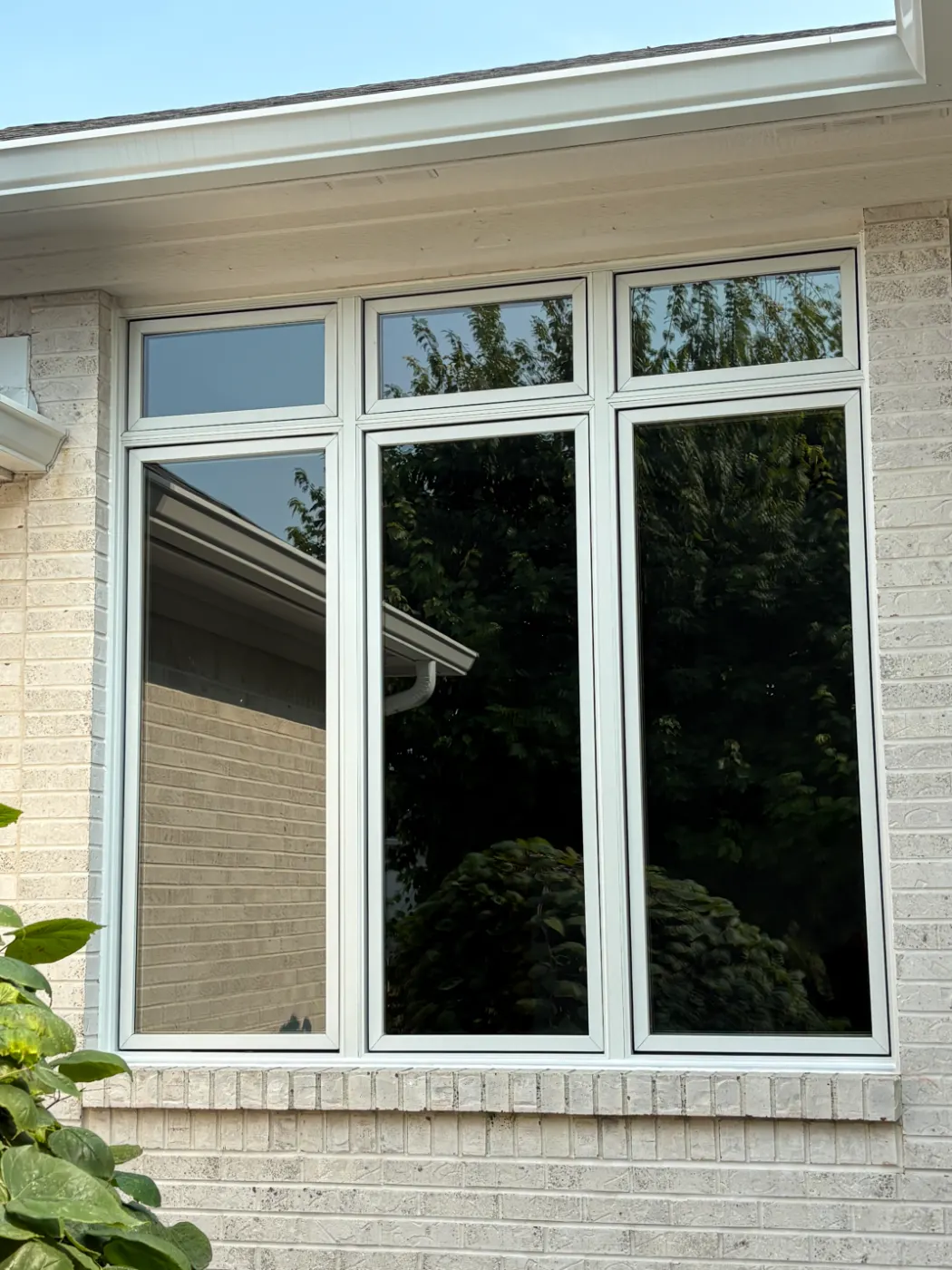 Storm-damaged window documented in Noblesville